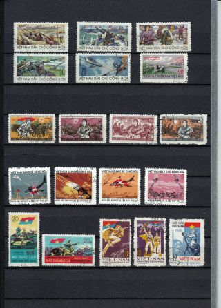 NORTH VIETNAM 1965 - 1973 VIETNAM WAR 63 ANTI - USA PROPAGANDA STAMPS 2