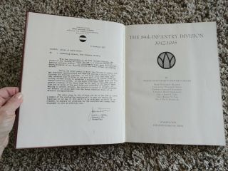 VTG BOOK THE 89th INFANTRY DIVISION 1942 - 1945 1ST EDITION MARCH 1947 W/FOLDOUT 4