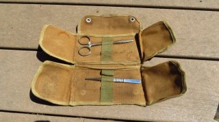 WW1 Inter War US Army Military Medical Officers Case Surgical Kit EARLY 6