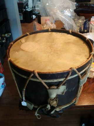 Gettysburg Civil War Drum Period Rope Snare Drum Purchased From Museum