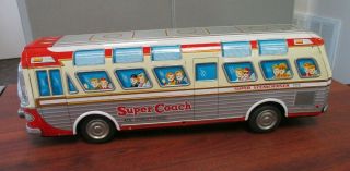 Vintage Tn Nomura Made In Japan Gm Supercoach Scenicruiser Bus 205 Battery Op