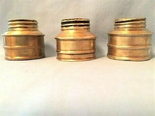 3 Miners Carbide Lamp Bases,  Early Autolite & Guy 