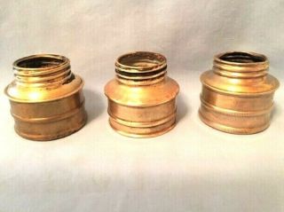 3 Miners Carbide Lamp Bases,  Early AUTOLITE & GUY ' S DROPPER,  Mining Caving coal 2