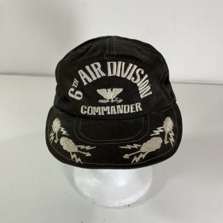 Vintage Vietnam Era Air Force 6th Air Division Commander Hat Cap Usaf Named