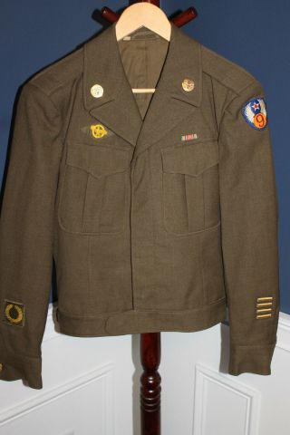 Ww2 U.  S.  Army Air Forces 9th Air Force Patched Ike Jacket,  1944 D.