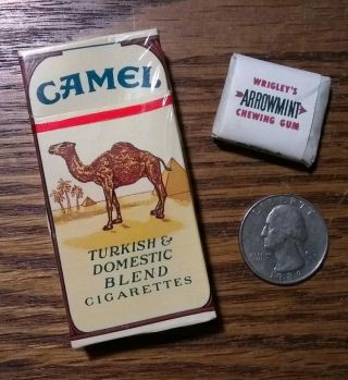 Military C Ration 4 - Pack Camel Cigarettes & 2 - Pack Wrigleys Arrowmint Gum