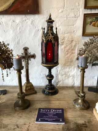Antique Church Lantern Gothic Lamp Candlestick Decorative Vintage Light 10