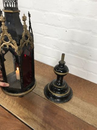 Antique Church Lantern Gothic Lamp Candlestick Decorative Vintage Light 4