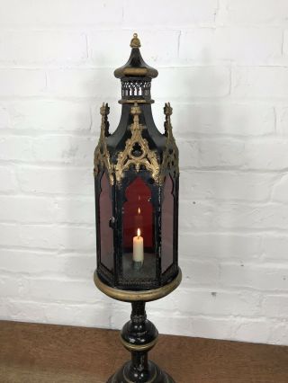 Antique Church Lantern Gothic Lamp Candlestick Decorative Vintage Light 7