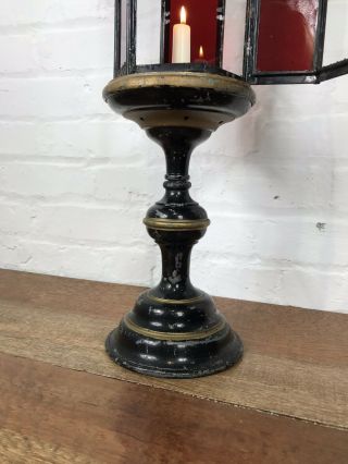 Antique Church Lantern Gothic Lamp Candlestick Decorative Vintage Light 8