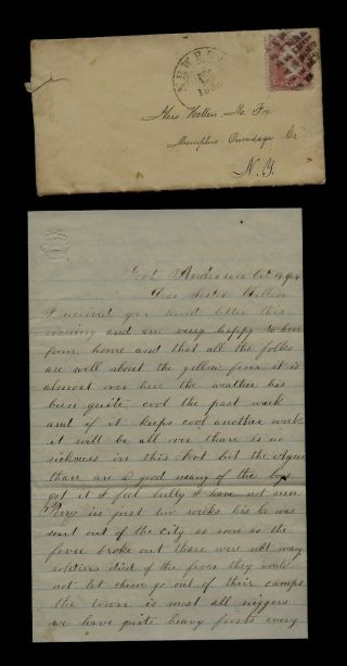 3rd York Artillery Civil War Letter At Fort Anderson Newbern North Carolina