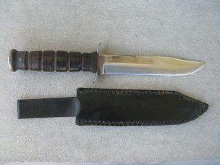 Vintage U.  S.  Camillus,  Ny Fixed Blade Fighting Knife Ww2 Wwii Era