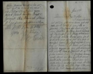 1862 Fulton,  Il - Civil War Letter - Writes Of Dramatic Escape From Vicksburg