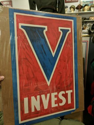 World War One Us Army V For Victory Invest Litho/poster