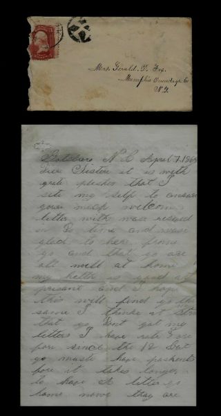 3rd York Artillery Civil War Letter At Goldsboro,  Nc - Fall Of Richmond