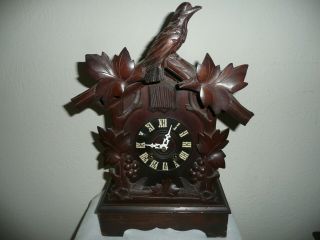 Antique,  Black Forest,  Mantle Cuckoo Clock,  Fantastic &.