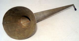 Antique Civil War Era Large Soldered Tin Ear Horn Hearing Aid 1860 