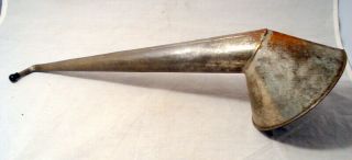 Antique Civil War Era LARGE Soldered Tin Ear Horn Hearing Aid 1860 ' s Medical 3