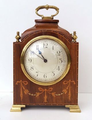 French Walnut Inlaid Bracket Clock