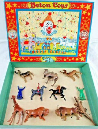 Vintage Bergen Beton Toy Plastic Circus Figures (large 2 - 353)