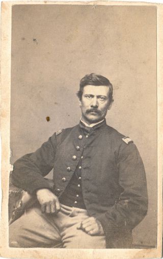 Cw Cdv: Union Officer George Bishop,  By Atwood,  Ny