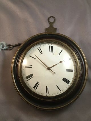 Early Small English Georgian 36hr Verge Fusee Wall Clock Signed Adams London