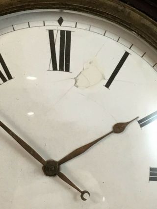 EARLY SMALL ENGLISH GEORGIAN 36hr VERGE FUSEE WALL CLOCK SIGNED ADAMS LONDON 2