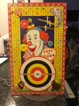 Poky The Clown Target Game Vary Rare & Hard To Find Wyandotte Tin Toy 1940saas