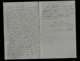 211th Pennsylvania Infantry CIVIL WAR LETTER - Wounded Soldier Died Month Later 2