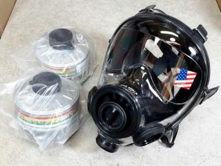 Sge 400/3 Gas Mask W/2x Hi - End 40mm Nato Nbc/cbrn Filters Premium Protection