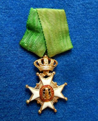 Sweden.  Gold Miniature Of Order Of The Vasa.  Medal.  Orden