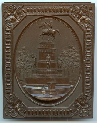 1/4th Plate Union Case - Washington Monument,  Richmond,  Va Berg 1 - 17s Civil War