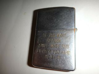 Vietnam War Vintage Zippo Lighter VIETNAM 1960 VUNG TAU,  Nude Lady At The Beach 3