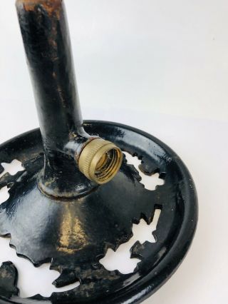 Antique Vintage Rotating Water Sprinkler - Bright Blue Crackled Orb 11