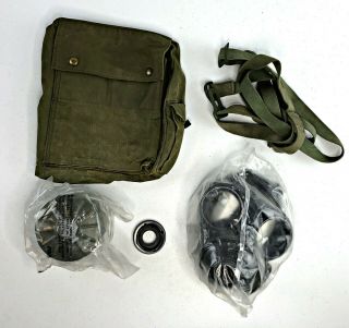 Canadian / Dutch C3 Gas Mask / Respirator,  Carry Bag / 40mm Filter - Sz M
