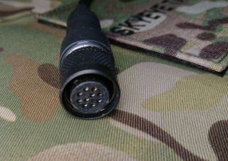 Invisio X50 downlead Cable for THALES PRC - 148 10 Pin Maritime Series Radio.  NATO 2