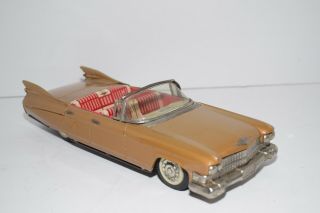 Vintage 1959 Bandai Tin Litho Friction Cadillac Convertible - Japan 2
