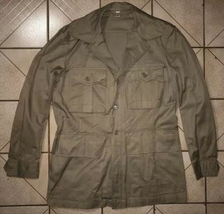 U.  S Military Air Force Mens Vintage Tropical Tan Bush Jacket Usaf Black Label