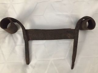 18th Century England Hand Forged Iron Boot Scraper W Mortised Construction