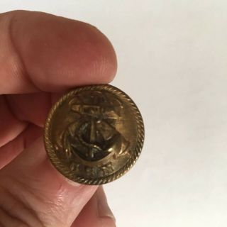 Authentic & Rare Non - Dug Civil War Era Confederate Navy Coat Button Real Deal