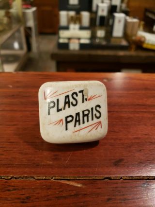 Plast.  Paris Antique Porcelain Apothecary Drug Cabinet Knob Drawer Pull