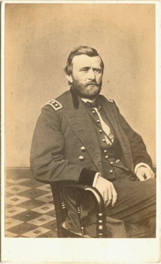 Cw Cdv: Stock Photo Of General Grant; By Philadelphia Photo Co