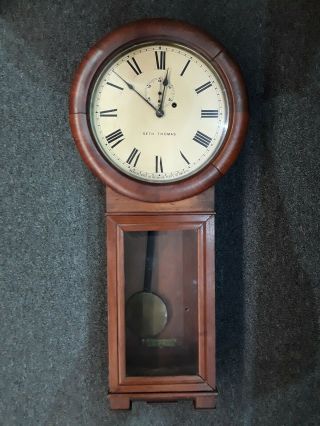 Antique Seth Thomas Regulator Wall Clock Circa Early 1900 
