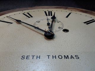 Antique Seth Thomas Regulator Wall Clock Circa Early 1900 ' s 6