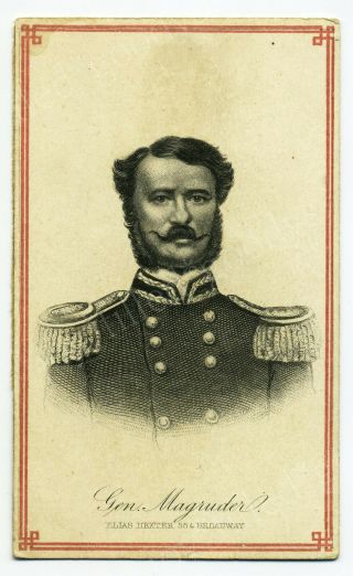 John B Magruder Confederate General Civil War Time Cdv