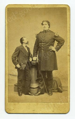 Giant Confederate Soldier Martin Van Buren Bates Civil War Cdv