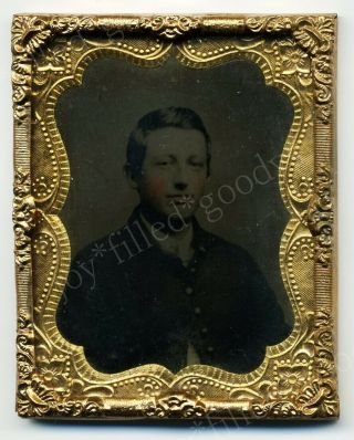 Confederate Or Union Soldier Civil War Tintype Photo