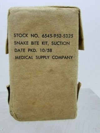 1958 Vietnam War Us Army Snake Bite Kit Militaria Medical Supply Co.