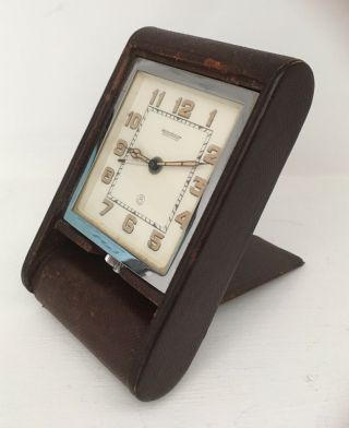 Vintage Jaeger Lecoultre Travel Alarm Desk Clock In Good Order 1940/50s