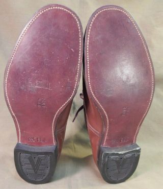 WWII Era,  U.  S.  Army Officer’s Russet Brown Leather Low Quarter Uniform Shoes,  13 5